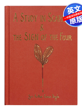 英文原版 血字的研究 四签名  经典文学小说书 课外阅读书籍 柯南道尔A Study Scarlet and Sign Four wordsworth 进口书籍
