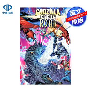 预售英文原版 哥斯拉 无限咆哮 冒险漫画故事书 收录1-5期合集 Godzilla: Infinity Roar