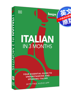 现货 英文原版 DK Italian in 3 Months  3个月意大利语速成 进口英文版正版书籍