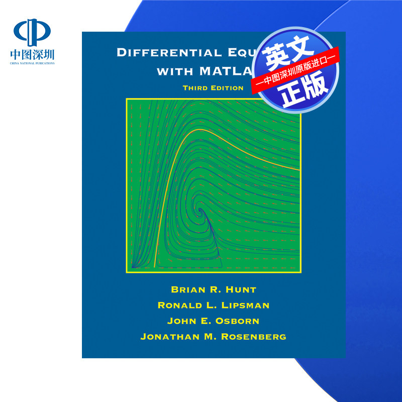【预售 按需印刷】Wiley出版 Matlab微分方程 Differential Equations with Matlab 进口英文正版书籍