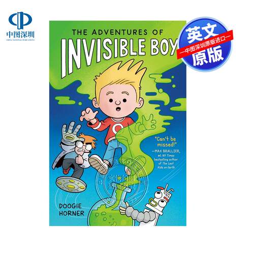 英文原版 The Adventures of Invisible Boy: A Graphic Novel 隐形少年历险记 漫画小说 Horner  Doogie 文学 平装 美版