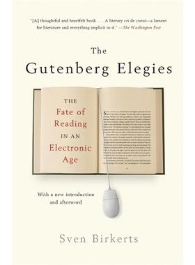 【预售 按需印刷】英文原版古登堡挽歌The Gutenberg Elegies原装进口正版书籍