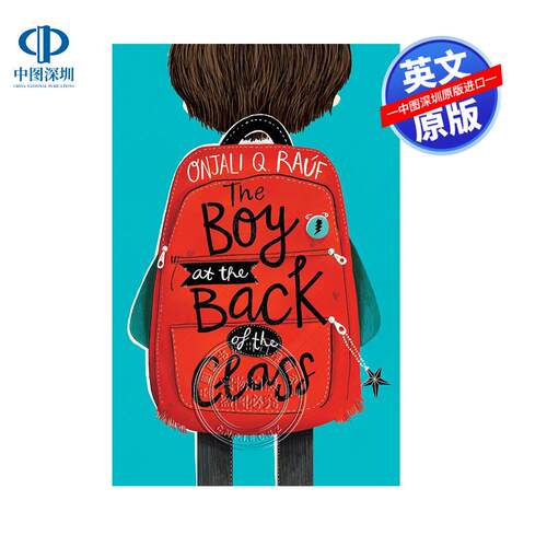 预售英文原版 坐在教室最后一排的男孩 蓝彼得图书奖 儿童英语课外书读物 The Boy At the Back of the Class 昂加利·Q.劳夫
