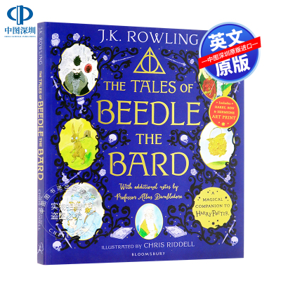 英文原版 诗翁彼豆故事集 插图版 The Tales of Beedle the Bard 哈利波特衍生周边小说 JKRowling 青少年中小学生课外英语阅读书