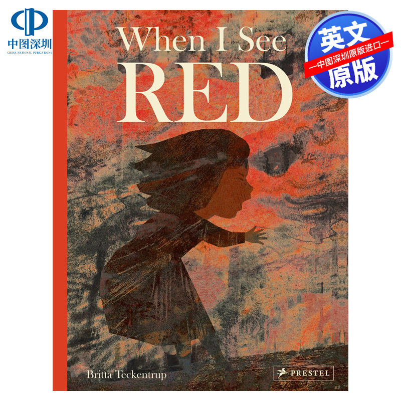 英文原版 当我看到红色 精装儿童情感认知图画艺术启蒙书 情绪控制管理绘本读物 水墨画风格 When I See Red