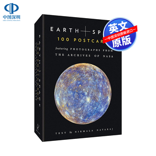 英文原版 and Postcards 礼品书 Earth 100 星际星系银河周边百科卡片 进口礼物 地球与太空100张明信片盒装 Space