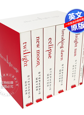 英文原版 暮光之城6册套装Twilight Saga 6 Book Set全套全集英语小说 暮色新月月食破晓午夜阳光 布瑞坦纳短暂的第二人生