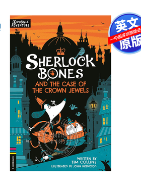 英文原版夏洛克 骨头和皇冠珠宝案 神探福尔摩斯历险记冒险小说 Sherlock Bones and the Case of the Crown Jewels