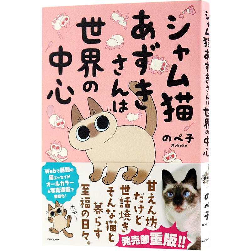 现货【深图日文】世界就是绕着猫打转 1 シャム猫あずきさんは世界の中心 暹罗猫小豆泥是世界的中心 のべ子 日本原装进口 正版书