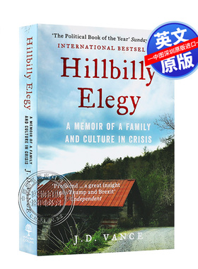 乡下人的悲歌英文原版Hillbilly Elegy 美国生活回忆录 J.D.Vance J.D.万斯 比尔盖茨 从0到1的作者彼得蒂尔推荐书籍 进口正版