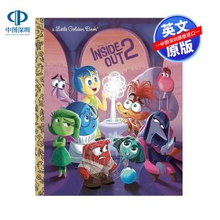 Disney 精装 Little 迪士尼 皮克斯头脑特工队2小金书 Golden Inside Pixar 童趣绘本 预售英文原版 Out Book