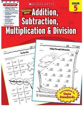 英文原版 学乐必赢系列 加减乘除法数学进口教材练习册 Scholastic Success with Addition,Subtraction,Mltiplication & Division