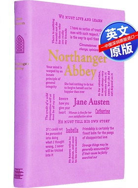 英文原版 Word Cloud系列 诺桑觉寺 Northanger Abbey 软精装 世界经典名著读物小说 外国英语文学 简·奥斯汀