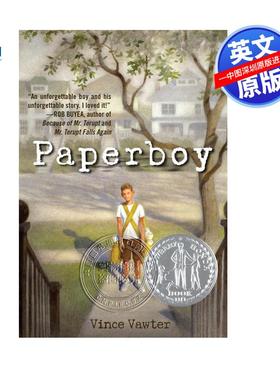 英文原版 Paperboy 送报男孩 Vince Vawter 纽伯瑞银奖小说 儿童文学 蓝思 940L 10-14岁 寒暑期课外读物