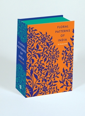 现货 T&H出版 英文原版 Floral Patterns of India: 16 Notecards  印度风格花卉图案：16张卡片 Henry Wilson 原装正版艺术书籍