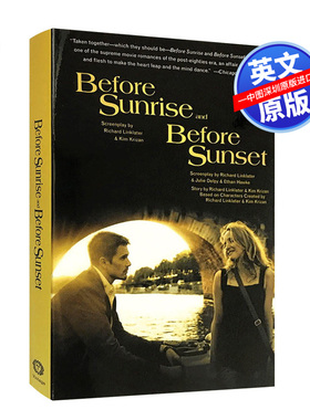 现货 英文原版 爱在黎明破晓前 Before Sunrise Before Sunset 爱在日落黄昏时 全英文版进口书 奥斯卡奖电影剧本小说 正版