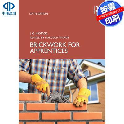预售【按需印刷】英文原版 学徒砌砖工程 Brickwork for Apprentices 原装进口正版书籍