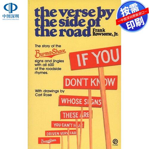 预售【按需印刷】路边的诗句Verse by the Side of the Road企鹅兰登出版 进口书籍正版