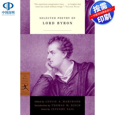 预售【按需印刷】拜伦勋爵诗选Selected Poetry of Lord Byron企鹅兰登出版 进口书籍正版