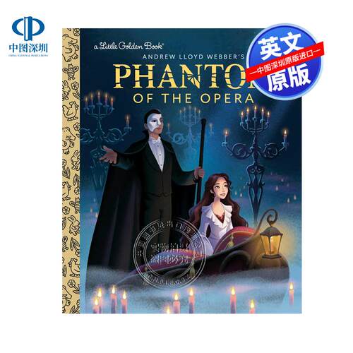 预售英文原版 Phantom of the Opera Little Golden Book 歌剧魅影 小金书 WEBSTER  CHRISTY 经典儿童文学 精装 美版