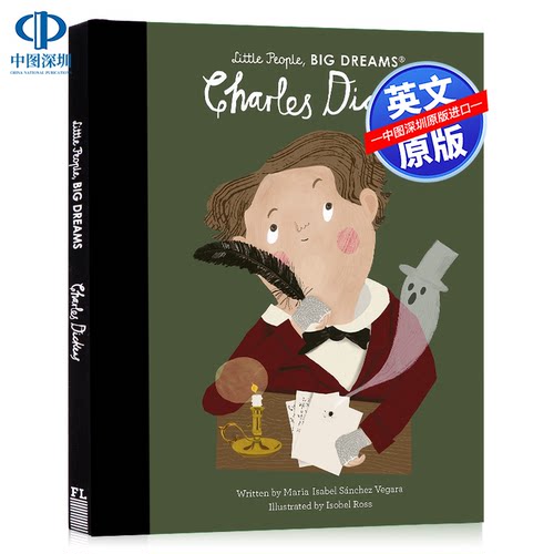 英文原版 小人物大梦想系列 查尔斯狄更斯绘本Little People Big Dreams Charles Dickens男孩篇儿童英语启蒙励志读物 名人传记书