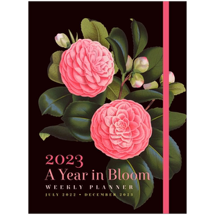 进口英文原版 花卉花语花朵绽放周计划手账本记事薄 A Year in Bloom 2023 Weekly Planner 规划行程安排注意事项册