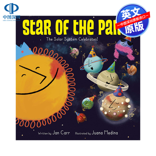 Party System Star the 天文学科普图画书 书 英文原版 儿童知识绘本 The 太阳系 Celebrates Solar 进口正版 欢呼