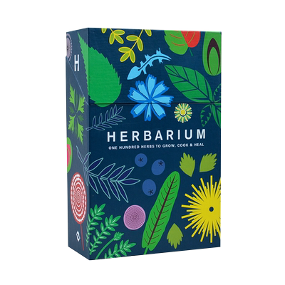 英文原版 植物标本索引卡 100种草药种植烹饪作用卡片图案 Herbarium: Index Cards 自然植物认知百科读物