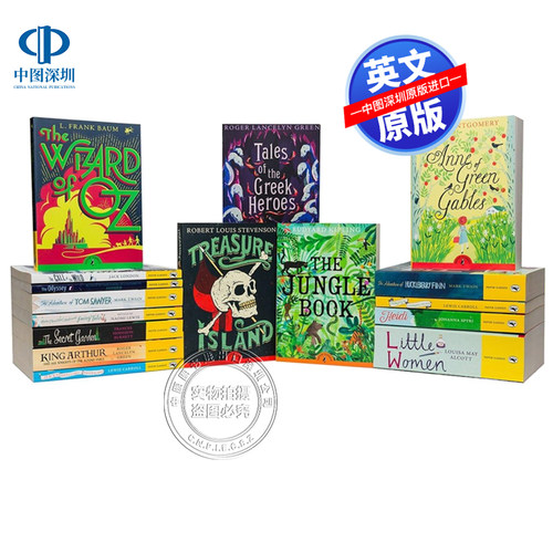 英文原版 世界经典文学名著小说16册 Puffin Classics 小妇人金银岛绿山墙的安妮爱丽丝漫游奇境记 奥德赛 中小学生课外英语读物