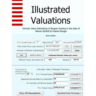Valuations 预售 估价和价值发现 Intrinsic 英文原版 Estimations 按需印刷 Bargai 沃伦·巴菲特风格 Value Illustrated