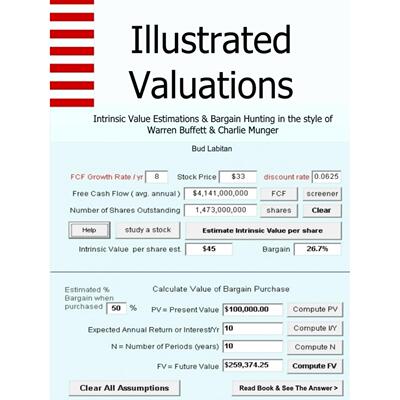 【预售 按需印刷】英文原版 沃伦·巴菲特风格的估价和价值发现 Illustrated Valuations + Intrinsic Value Estimations & Bargai
