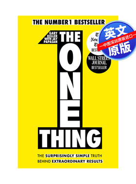 预售英文原版 The One Thing Gary Keller 成功从聚焦一件事开始 重要的事只有一件 企业管理 加里凯勒 杰帕帕森
