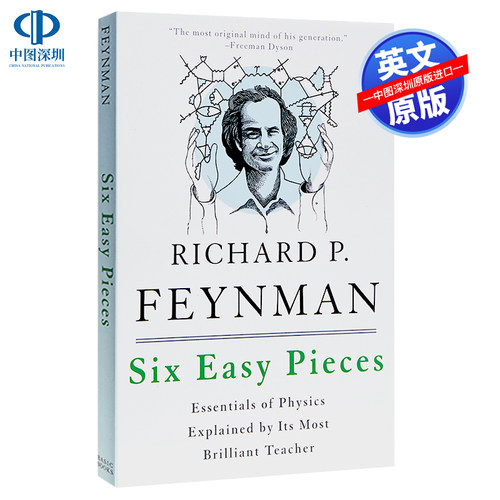 预售英文原版 费曼讲物理：六步入门 物理学基础科普讲解 Six Easy Pieces 理查德·费曼 六件简单的事