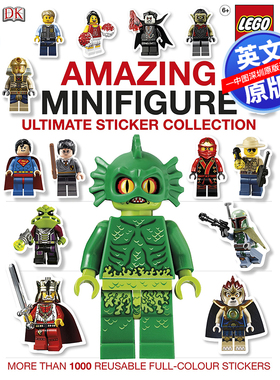 英文原版 DK出版 乐高惊人迷你人物终极贴纸收集 含超1000个贴纸 LEGO Amazing Minifigure Ultimate Sticker Collection
