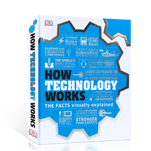 英文原版 DK视觉图解百科 技术如何运作 How Technology Works 经典科普与百科书籍图解精装彩色插图 进口书籍正版