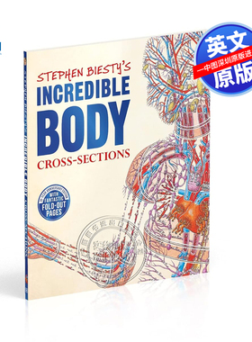 英文原版 不可思议的大剖面：人体的秘密 Stephen Biesty's Incredible Body Cross-Sections 25周年版