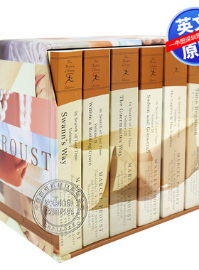 现货 英文原版 追忆似水年华6册套装  经典文学小说In Search of Lost Time Marcel Proust Modern Library中商原版 马塞尔普鲁斯