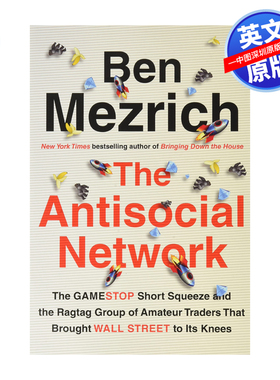 英文原版 Antisocial Network 反社交网络 金融故事  Ben Mezrich 本·麦兹里奇 进口正版书