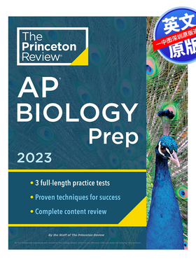 英文原版 普林斯顿评论AP生物学预科教材 Princeton Review AP Biology Prep, 2023 大学备考