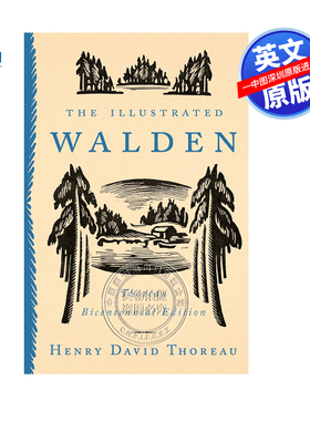现货英文原版 瓦尔登湖画报：梭罗两百周年纪念版 The Illustrated Walden: Thoreau Bicentennial Edition