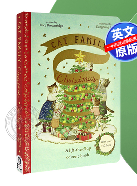 英文原版 猫猫家族的节庆假期 Cat Family Christmas: An Advent Lift-the-Flap Book