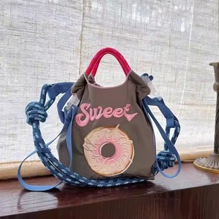 2025日本代购ball 刺chain购物袋绣手提斜跨帆中布号小号袋子ini