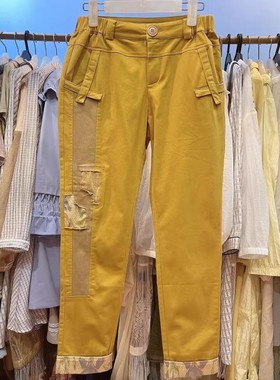 女子会舍之R.T.专柜正品森女系春秋宽松高腰直筒休闲裤R15D220310