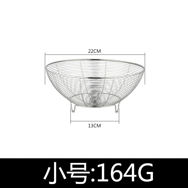 厨房不锈钢水果篮水果盘洗菜盆果蔬筛子圆形蔬菜篮沥水篮子洗菜筐