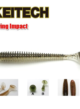 KEITECH路亚软饵Swing Impact 螺旋T尾日本K牌进口微物虫饵鲈鱼