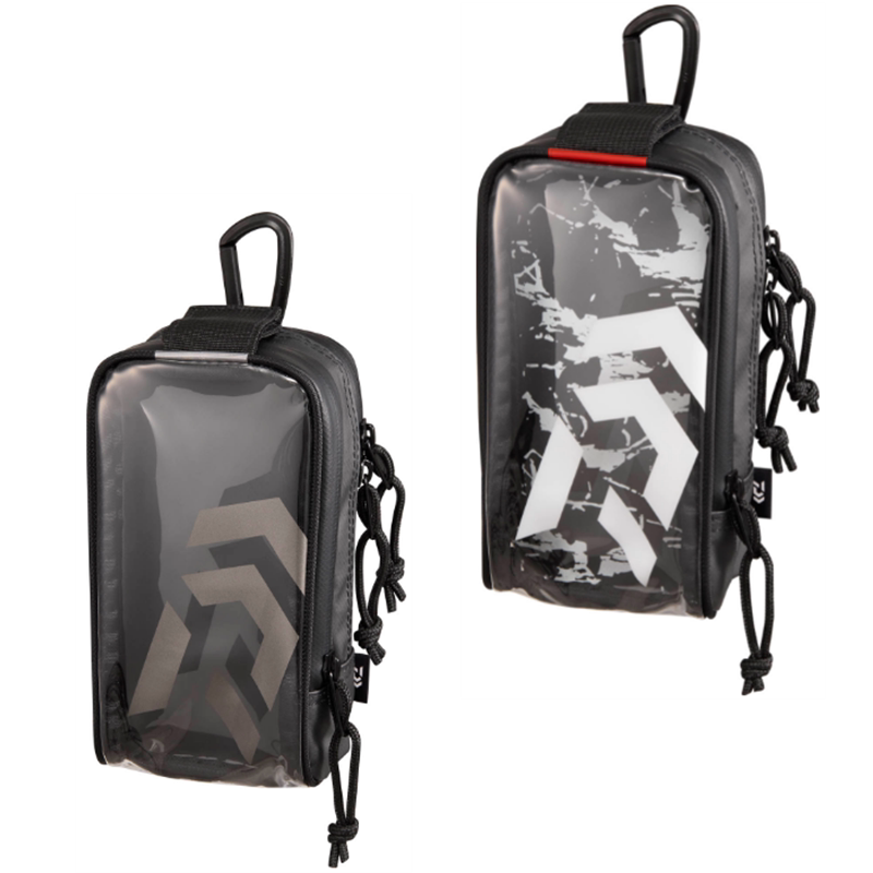 达亿瓦MW双层防水收纳小手包PVC配件收纳袋DAIWA台钓路亚海钓腰包