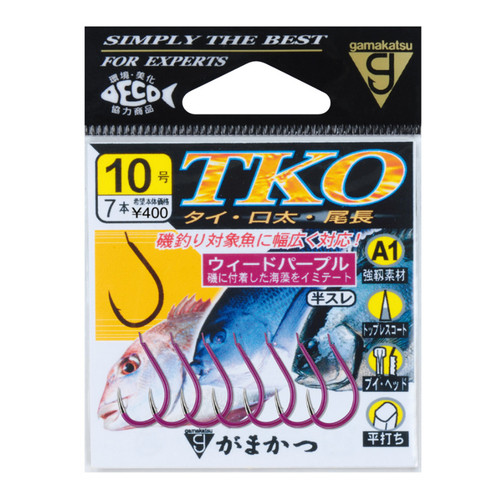 TKO真鲷黑白毛矶钓鱼钩伽玛卡兹