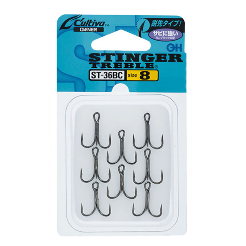 欧纳路亚三本钩ST-36BC船钓鱼钩OWNER三锚钩带倒刺加强型高强度