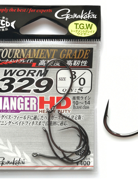 伽玛卡兹WORM329倒钓钩路亚钩黄鱼GAMAKATSU倒吊宽腹高硬度鲈鱼