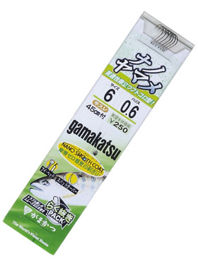 伽玛卡兹溪流钩鳟鱼钩加子线半成品纳米磨砂超锋利仕挂11986